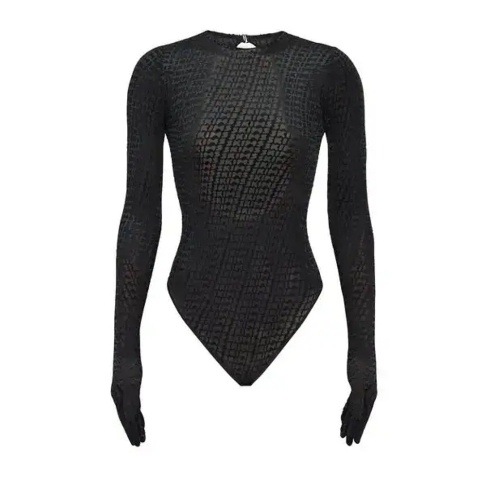 Skims‎ Velvet Glove Bodysuit Soot Black Medium